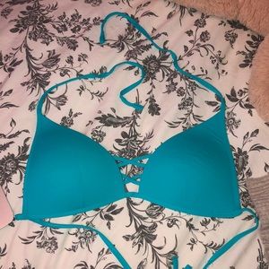 Calzedonia light blue triangle bikini top
